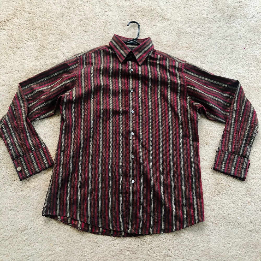Murano Button Down Striped Shirt - image 1